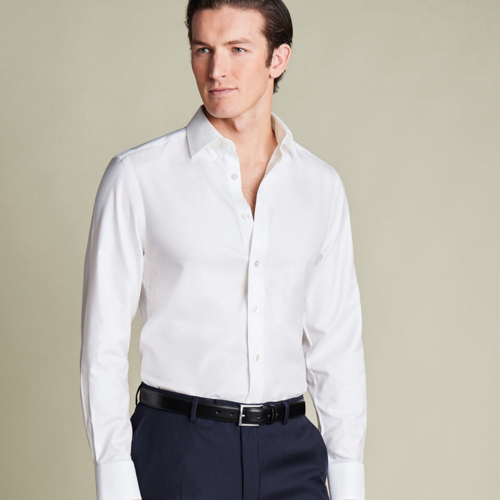 Charles Tyrwhitt New non iron twill slim fit 16/33in
